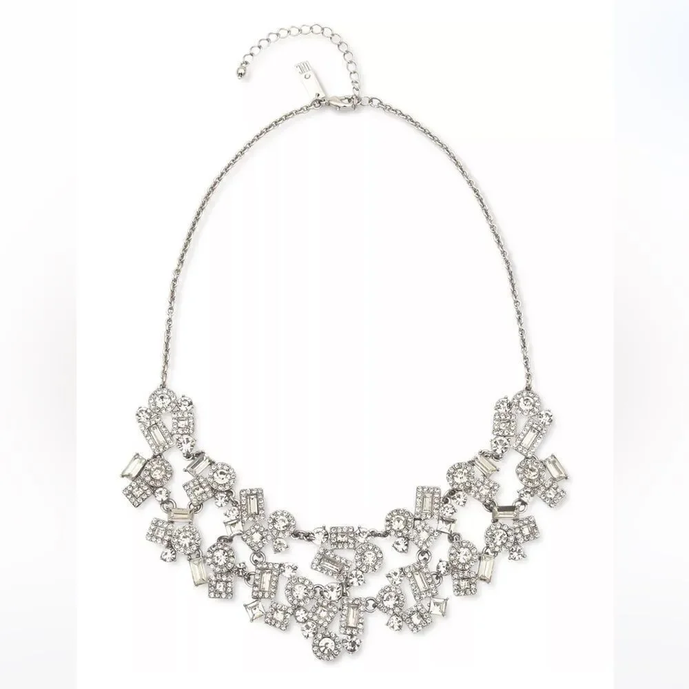 NWT INC INTERNATIONAL CONCEPTS Silver-Tone Crystal Frontal Necklace, 17